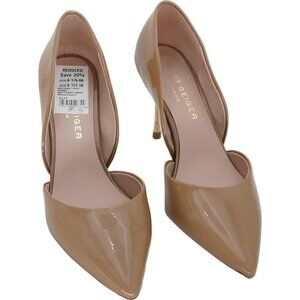 Kurt Geiger London Bond Patent Pointed Toe Heels Blush Nude US 8.5M EU 39